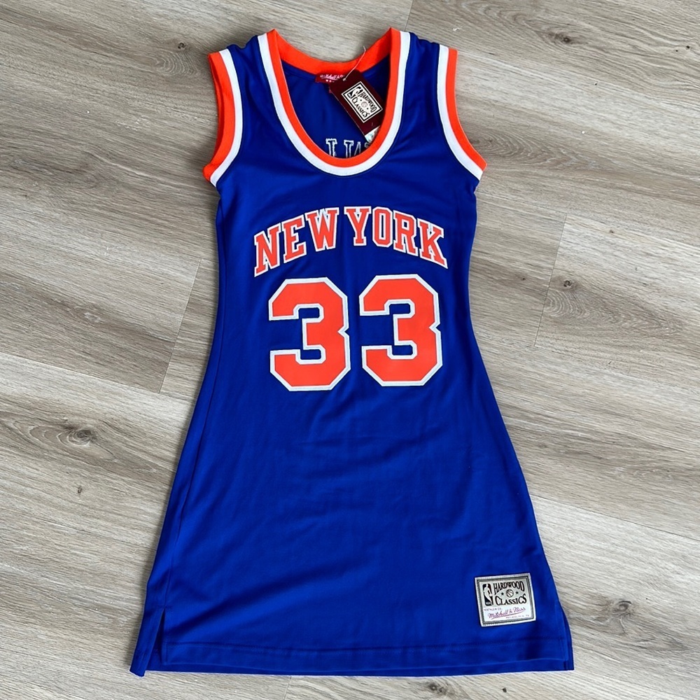knicks jersey dress Ultra Game NBA NY Mini in White | Size: XS | Knit Fabric This NBA Knicks halter mini dress hugs in all the right places with a sporty lace Knicks Jersey Dress